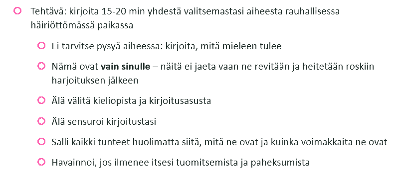 Kirjoitusohjeet pähkinänkuoressa